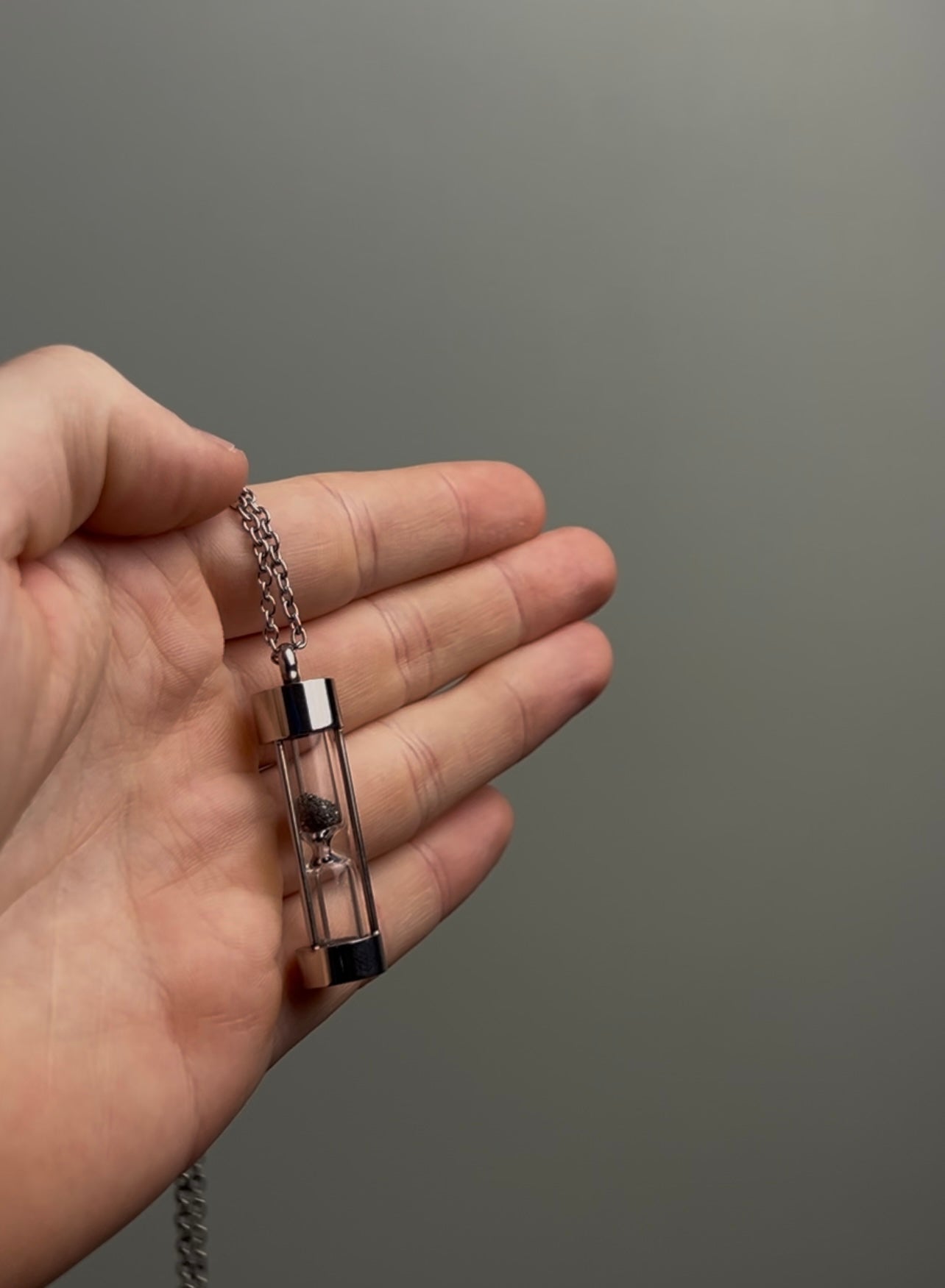 Meteorite Hourglass Necklace